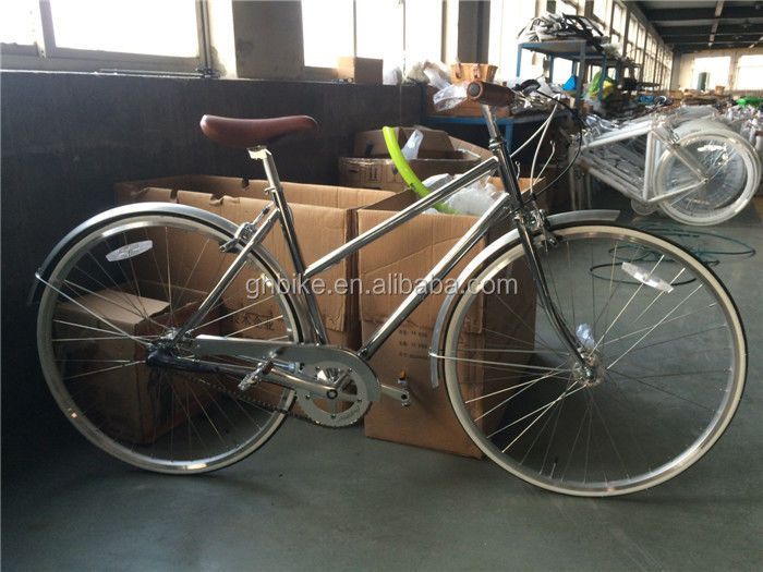 Lady Road Bike Inner 3 Speed Chromrahmen Stadtrad mit Stahlgabelmaterial 11KGS