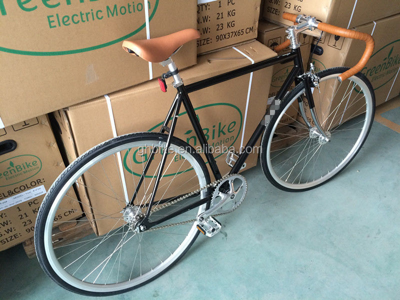 700C Einzelgeschwindigkeit Festgetriebe Fahrrad mit R Kaliber Bremse Vintage Drop Bar Fixie Fahrrad