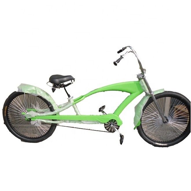Aluminiumlegierung Felge 24 Zoll 3,0 Reifen Scheibenbremse Long Chopper Beach Cruiser Bike OEM / ODM