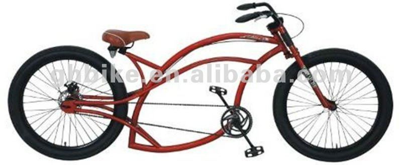 Alloy Stem 24&quot; CE-zertifiziertes Chopper Beach Cruiser Fahrrad für bequeme Fahrt