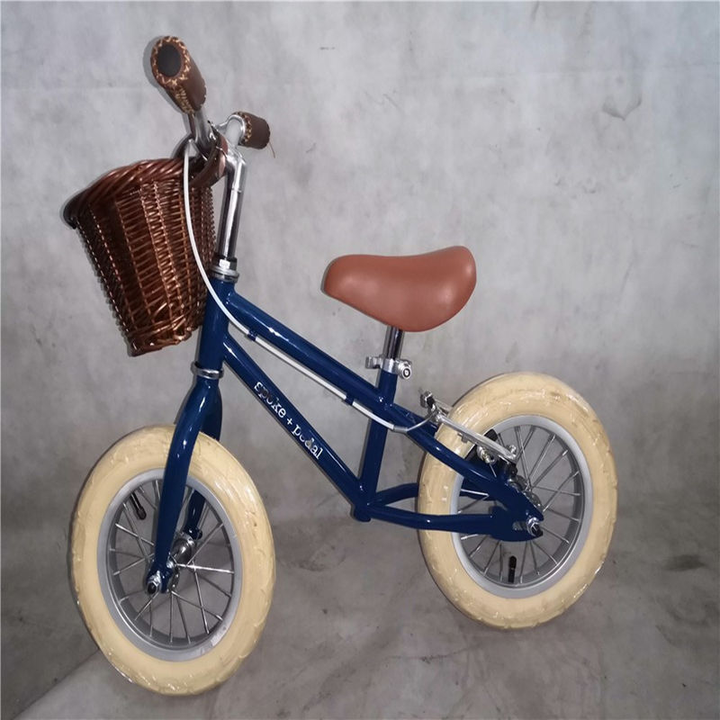 Stahlgabel und Rahmen Balance Bike für Kinder 3-5 Jahre alt Blaue Farbe 12 Zoll