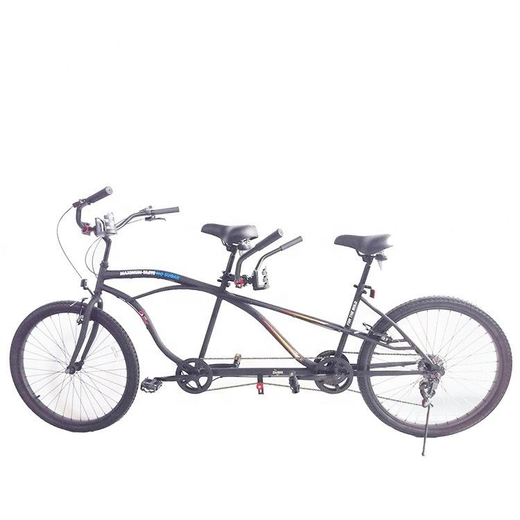 CE-zertifizierter Stahlrahmen 26 &quot;Shimano 7 Geschwindigkeiten Beach Cruiser Tandem Bike für zwei Fahrer