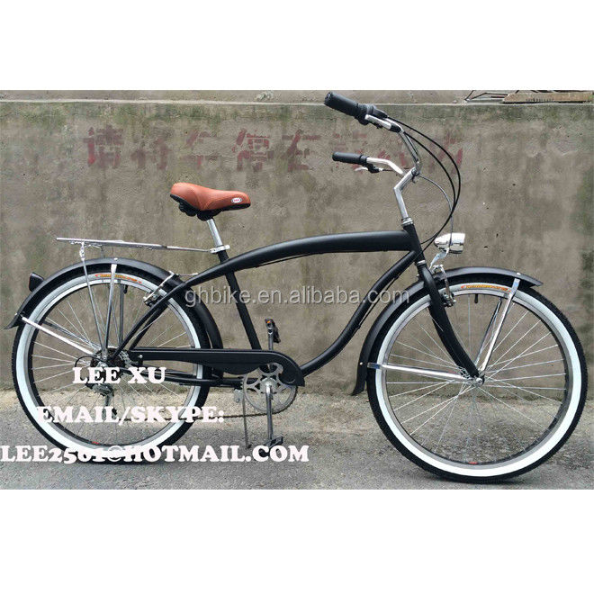 Komfortables und langlebiges 6 Geschwindigkeiten Beach Cruiser-Fahrrad für Männer mit 170 mm Kurbel