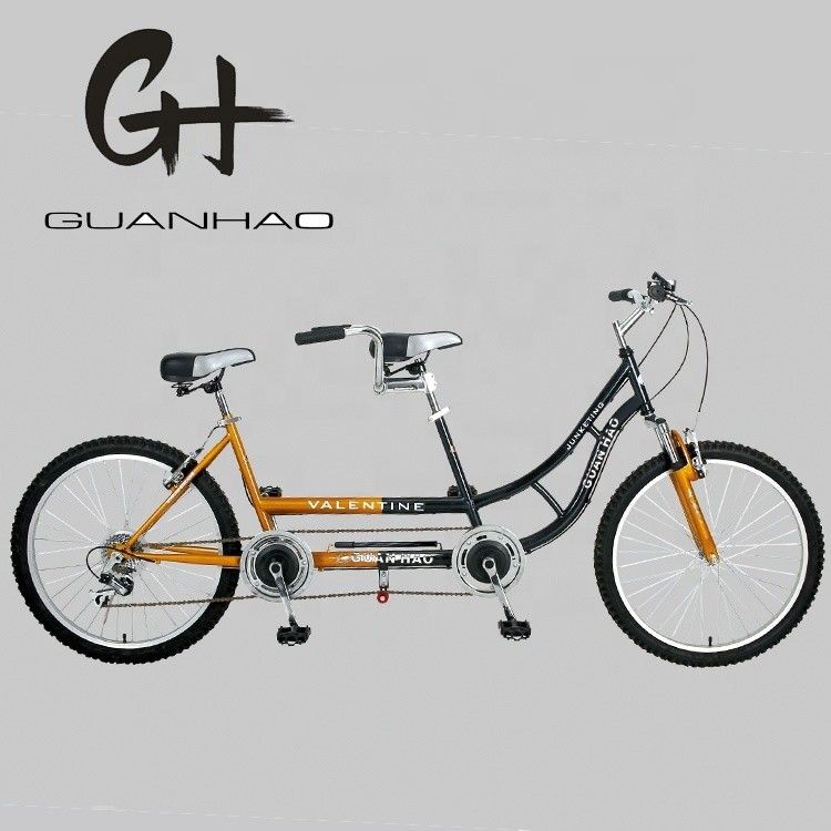 24 Zoll Shimano 7 Geschwindigkeiten OEM CE Stahl Tandem für zwei Personen Fahrrad mit Gabel Aufhängung