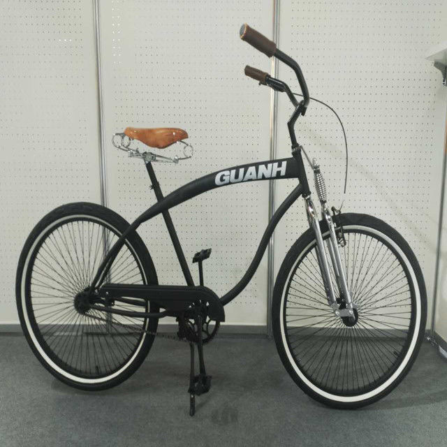 26 Zoll Männer Single Speed Vintage Spring Fork Beach Cruiser für den Flatland Wettbewerb