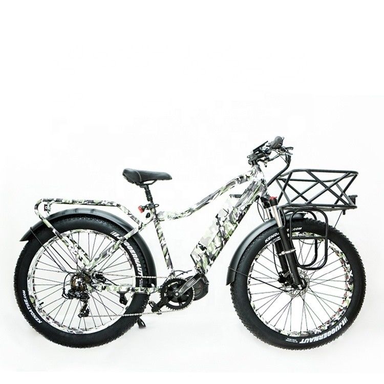 26&quot; BaFang 1000W 48V 14AH Elektrische Fettreifen Mittelmotor Mountainbike für den US-Markt