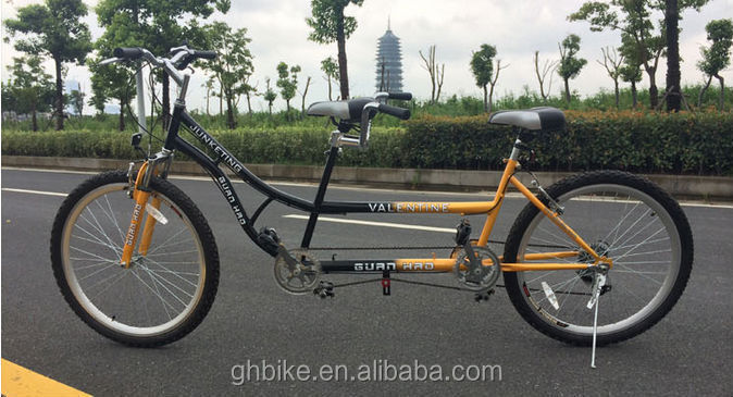26 Zoll Tandem Bike Fahrrad Beach Cruiser Stil Zweisitzer Bike mit Glanz Gewicht 25kg