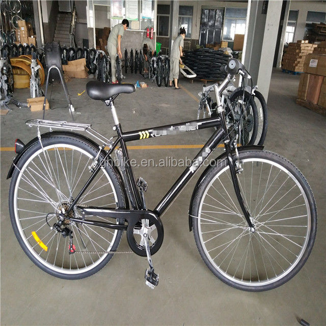 Erwachsenen-Hybrid-Fahrrad 700C 6 Speed Lady City Cruiser Fahrrad mit Bruttogewicht 17 kg
