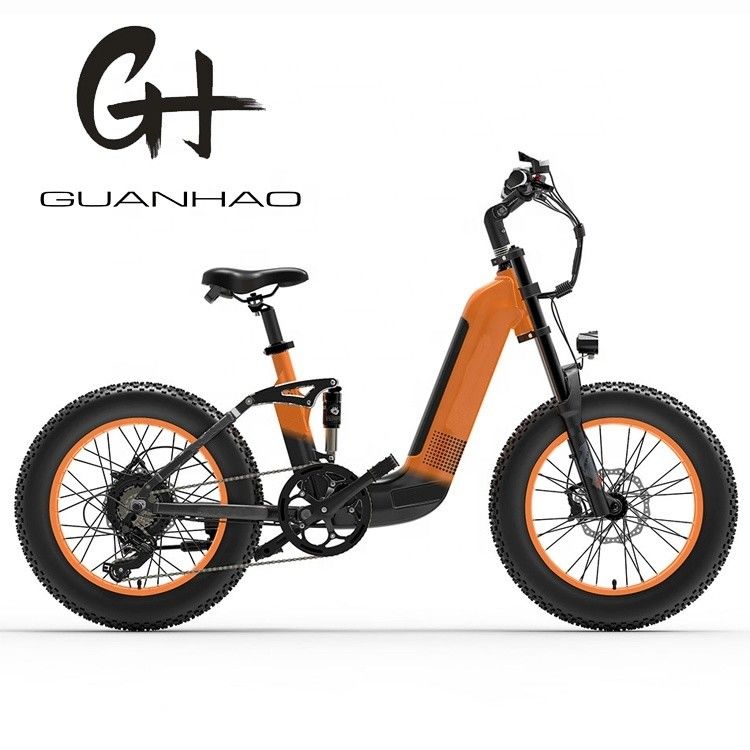 1000W 14AH Vollfederung 20&quot;x4.0 Fettreifen Großer Flachschnee Reifen Scheibenbremse Ebike