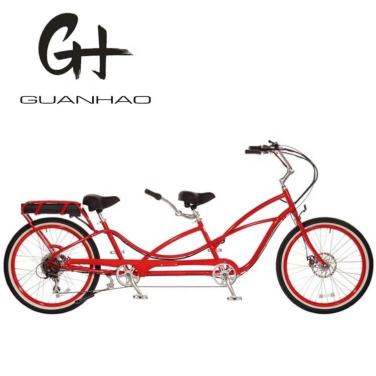 Maximalgeschwindigkeit 30-50Km/h 500W 26&quot;*2.3 LCD Tandem Elektrobike für zwei Personen